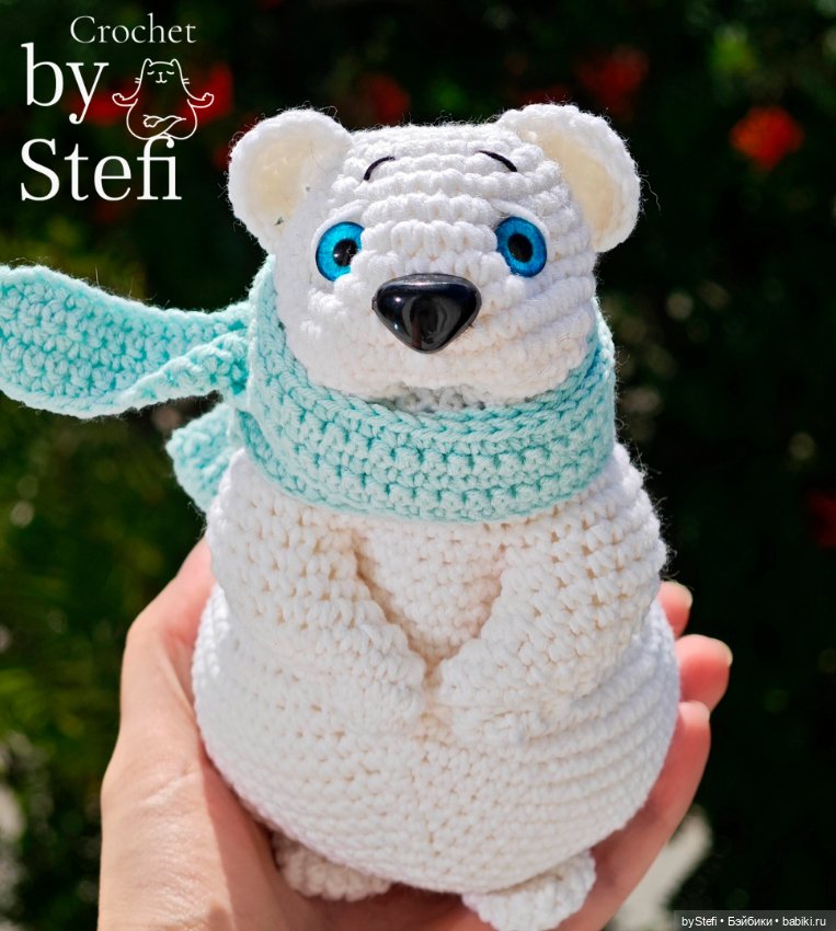 Северный мишка, вязанная игрушка