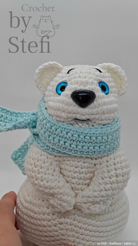 Северный мишка, вязанная игрушка