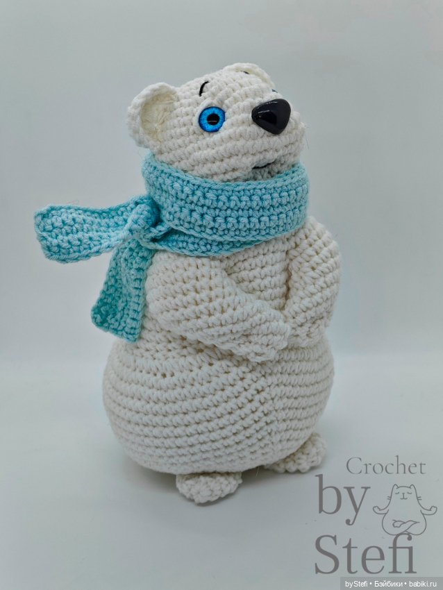 Северный мишка, вязанная игрушка