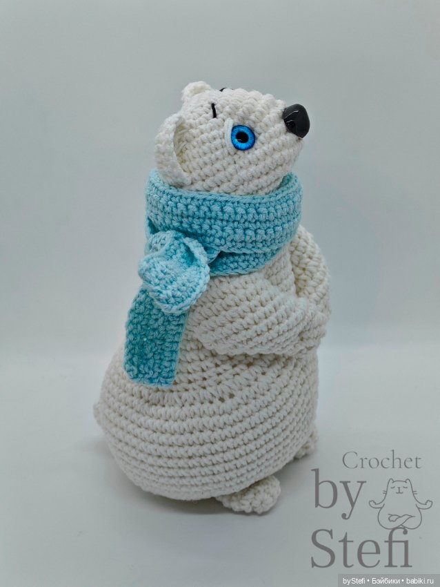 Северный мишка, вязанная игрушка (фото 5)