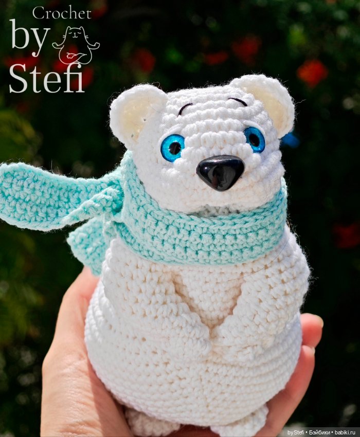 Северный мишка, вязанная игрушка