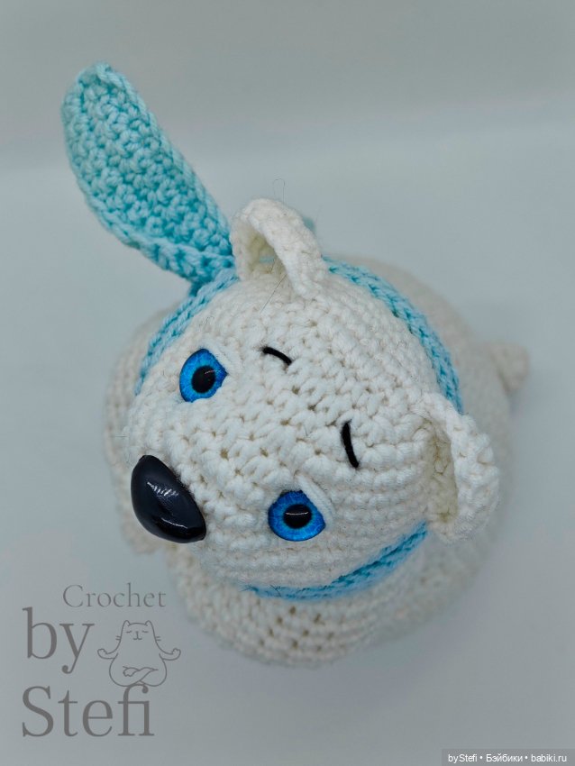 Северный мишка, вязанная игрушка