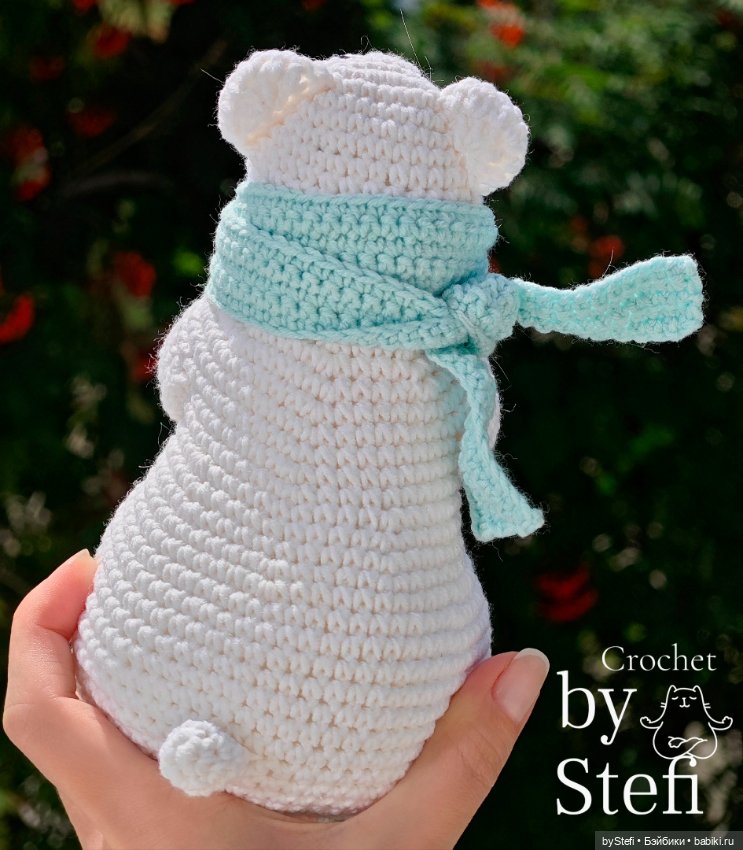 Северный мишка, вязанная игрушка