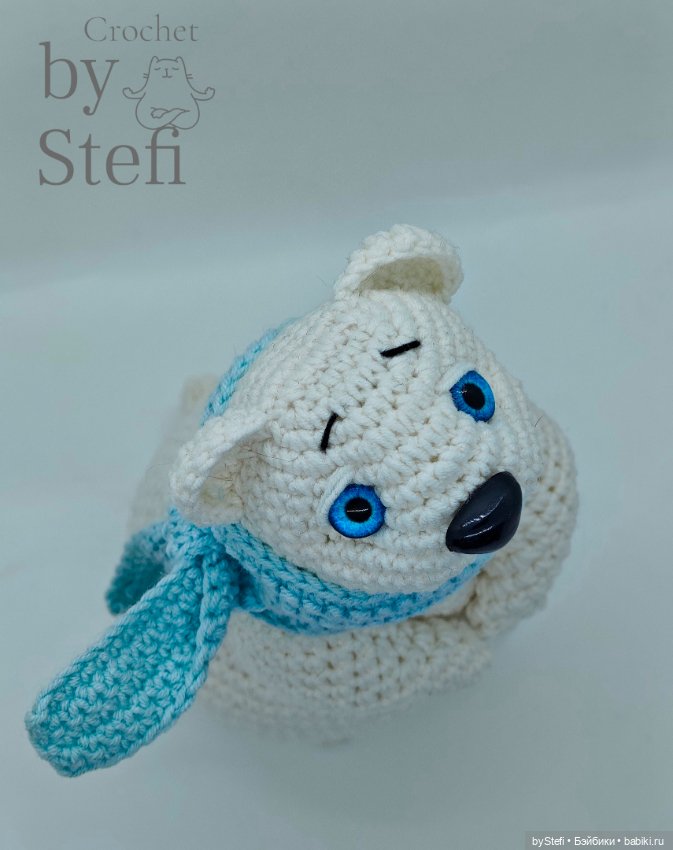 Северный мишка, вязанная игрушка