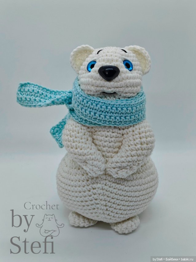 Северный мишка, вязанная игрушка