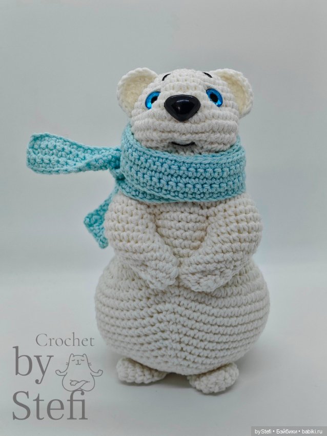 Северный мишка, вязанная игрушка (фото 10)