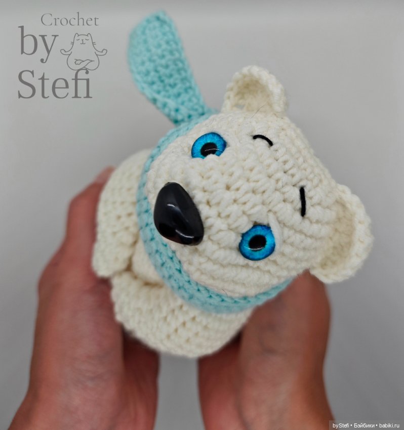 Северный мишка, вязанная игрушка