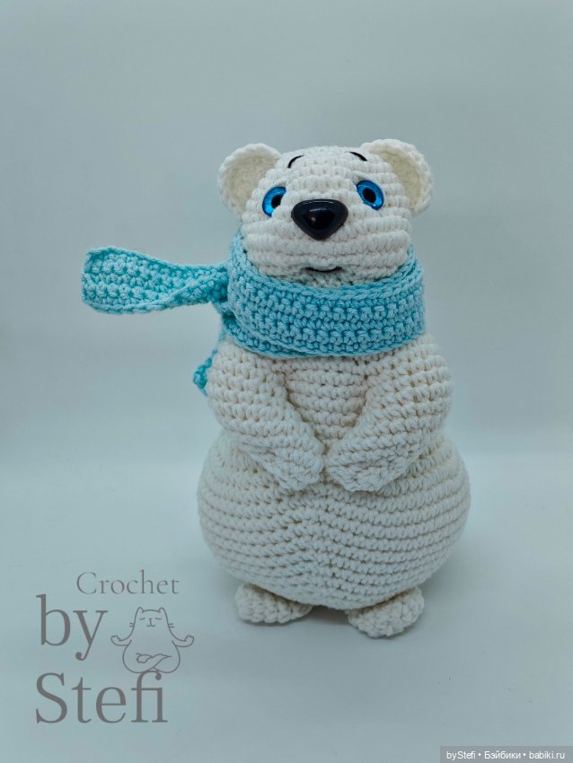 Северный мишка, вязанная игрушка