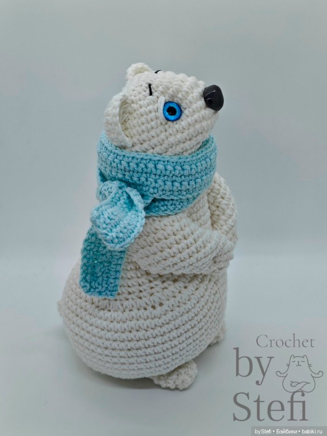 Северный мишка, вязанная игрушка (фото 6)