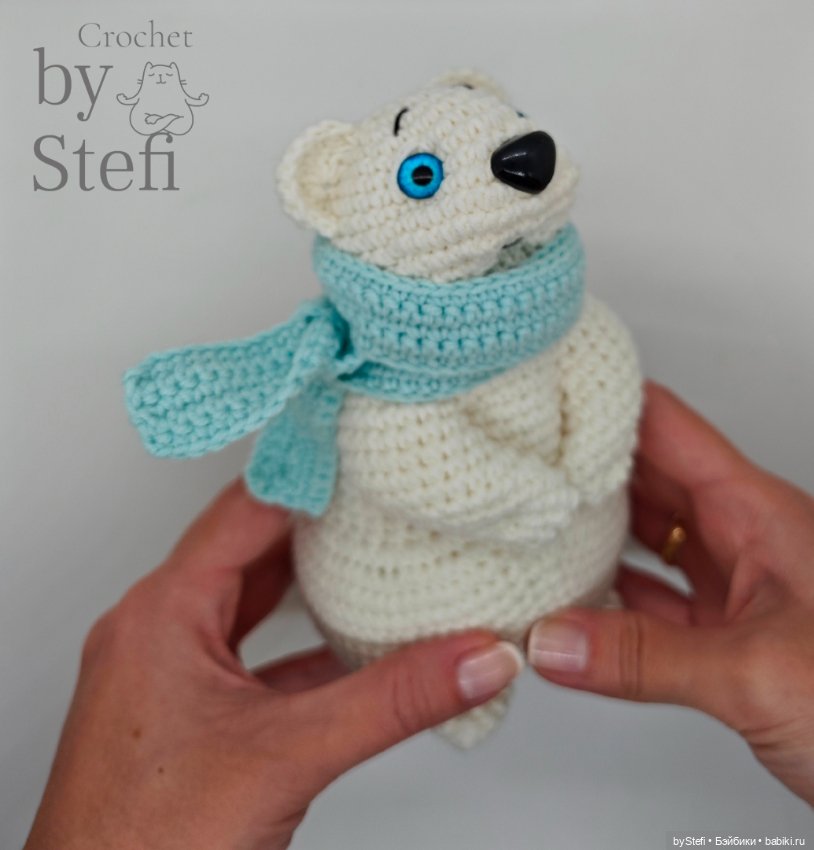 Северный мишка, вязанная игрушка