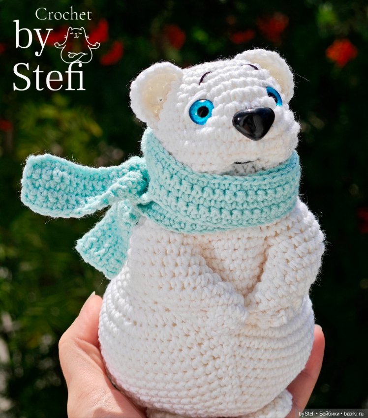 Северный мишка, вязанная игрушка