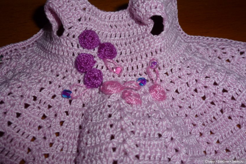 Авторское вязаное платье на кукол Хейди Плюсчок 22 см ( Heidi Plusczok 22 см )