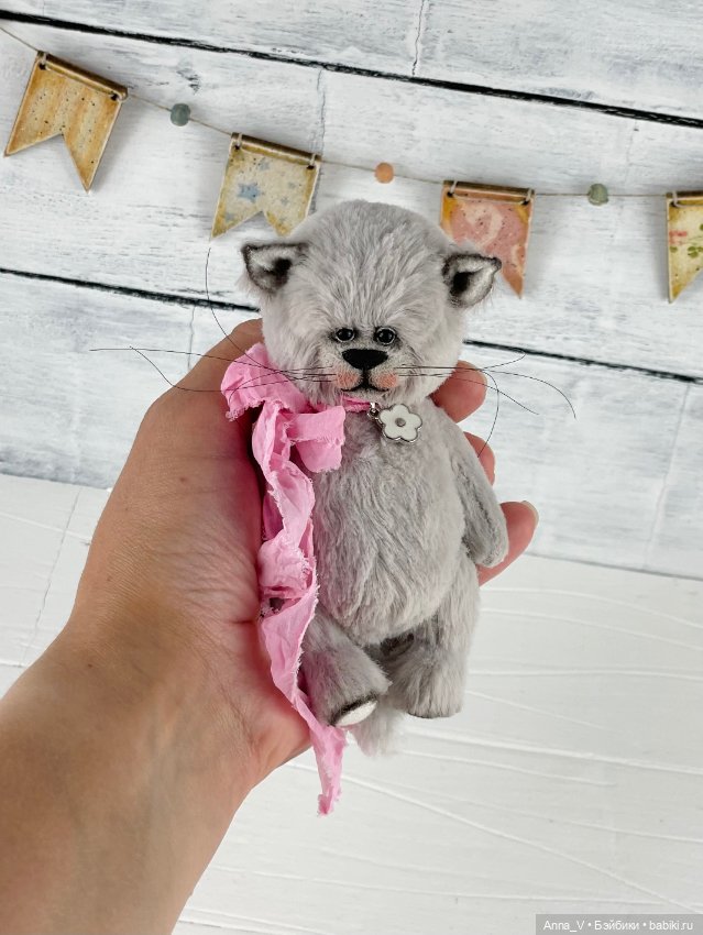 Тедди котик Смоки — Авторские мишки Тедди и друзья: фото