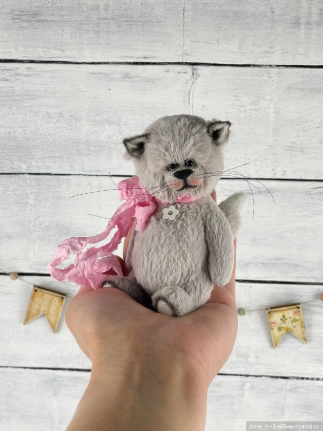 Тедди котик Смоки — Авторские мишки Тедди и друзья: фото (фото 3)