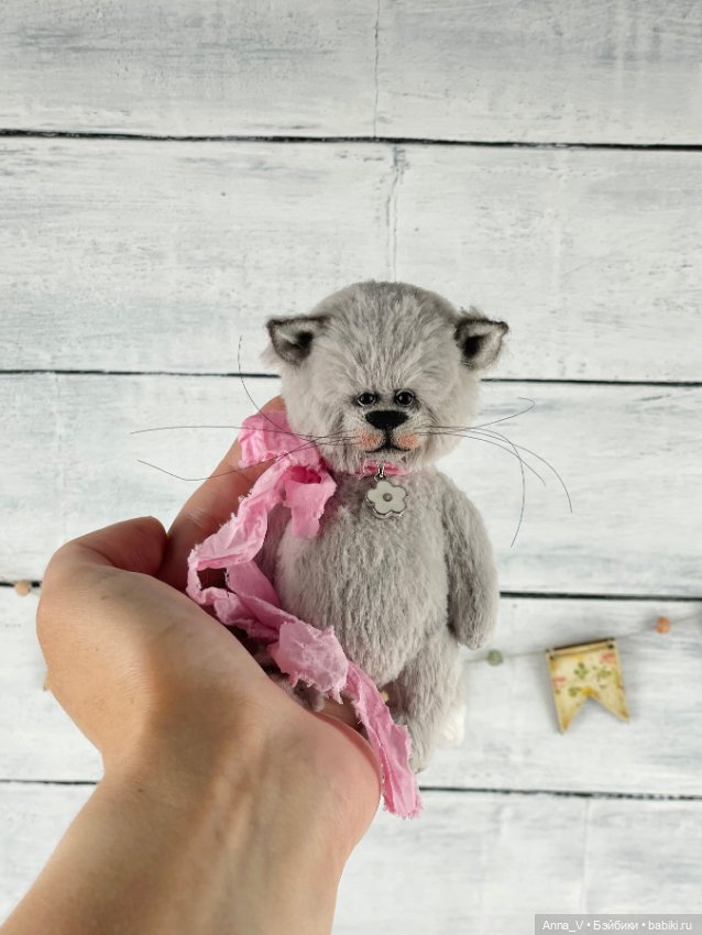 Тедди котик Смоки — Авторские мишки Тедди и друзья: фото (фото 4)