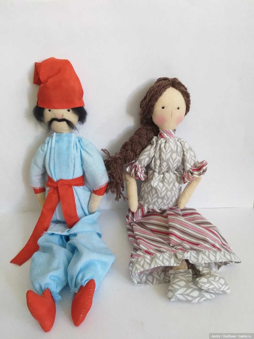 Казак и казачка — Авторские текстильные куклы: Вальдорфские