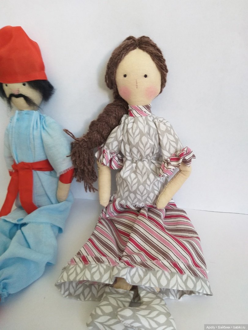 Казак и казачка — Авторские текстильные куклы: Вальдорфские