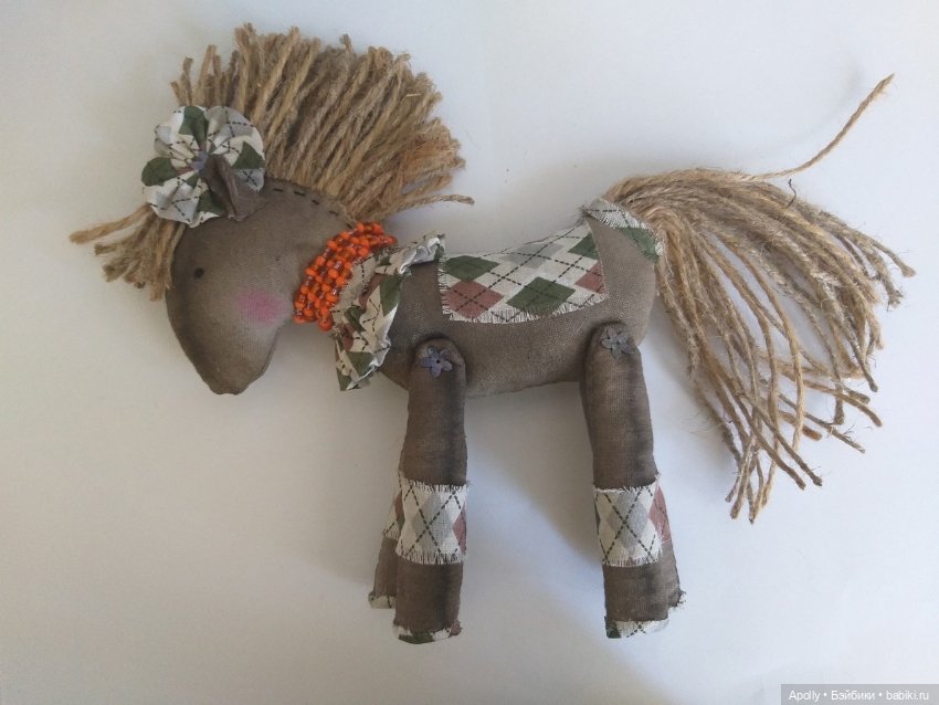 Тёмная лошадка — Текстильные игрушки и примитивы: кофейные (фото 6)