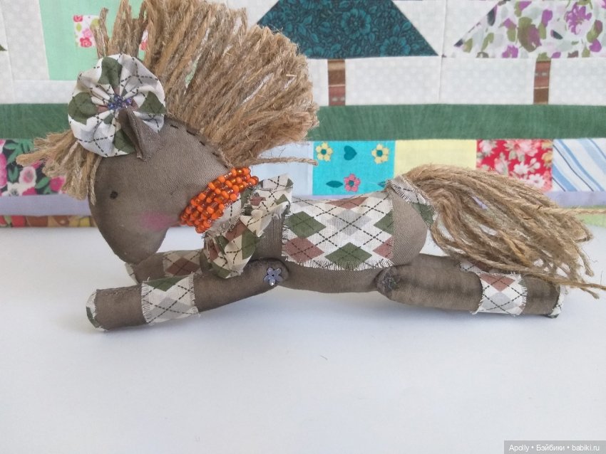 Тёмная лошадка — Текстильные игрушки и примитивы: кофейные (фото 5)