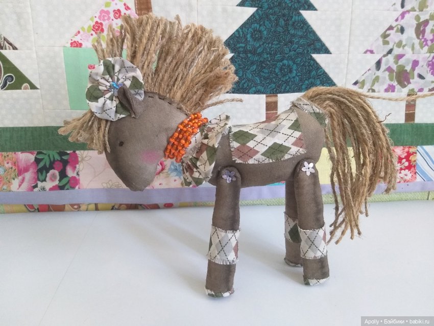 Тёмная лошадка — Текстильные игрушки и примитивы: кофейные (фото 3)