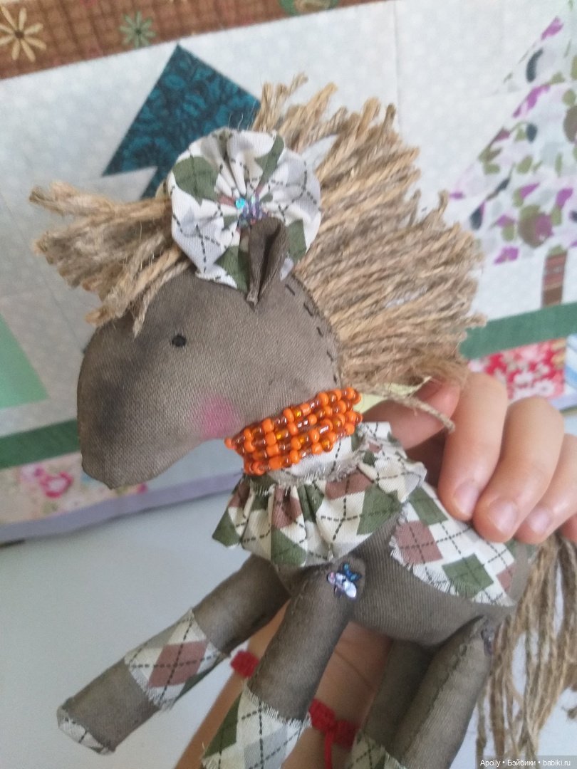 Тёмная лошадка — Текстильные игрушки и примитивы: кофейные (фото 7)