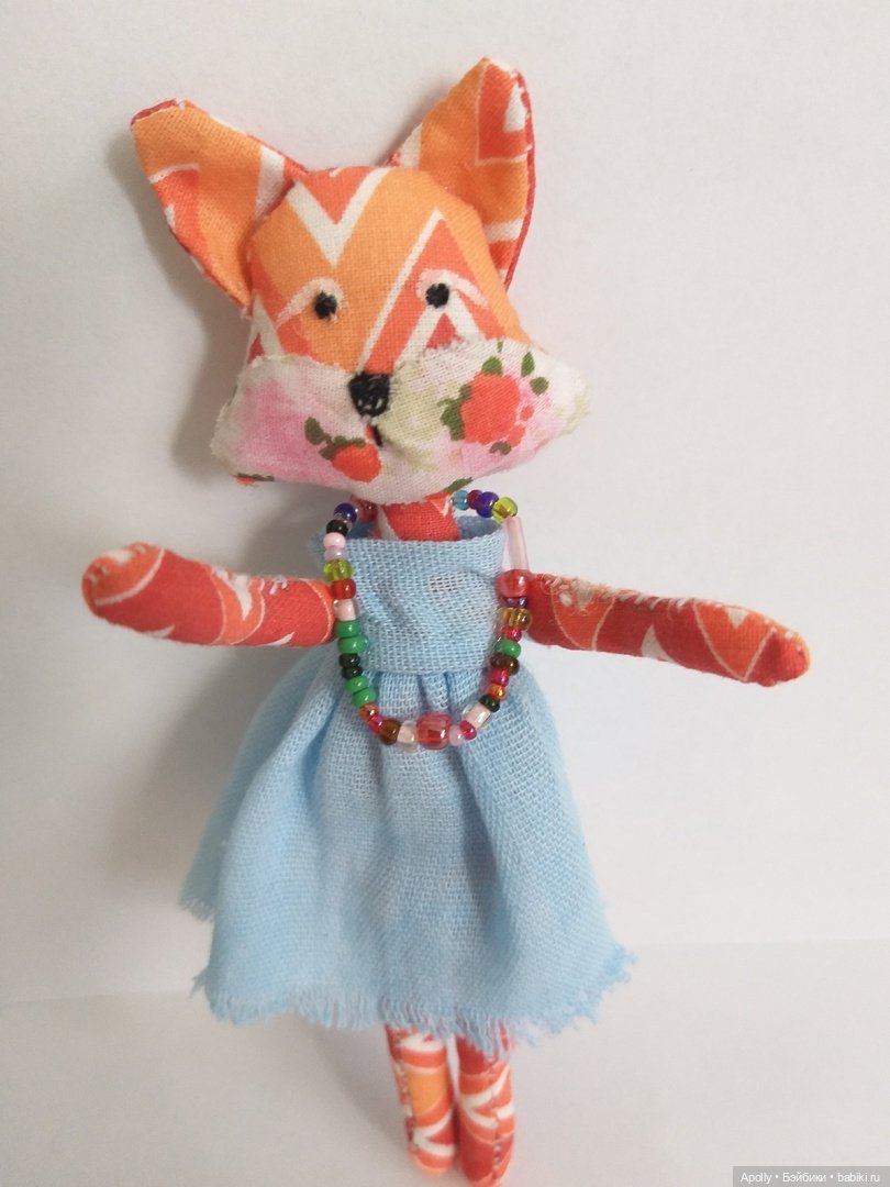 Лисичка Берта — Текстильные игрушки и примитивы: кофейные