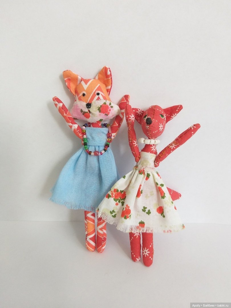 Лисичка Берта — Текстильные игрушки и примитивы: кофейные