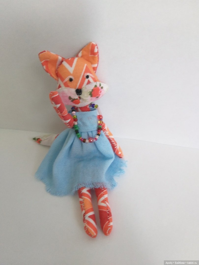 Лисичка Берта — Текстильные игрушки и примитивы: кофейные (фото 8)