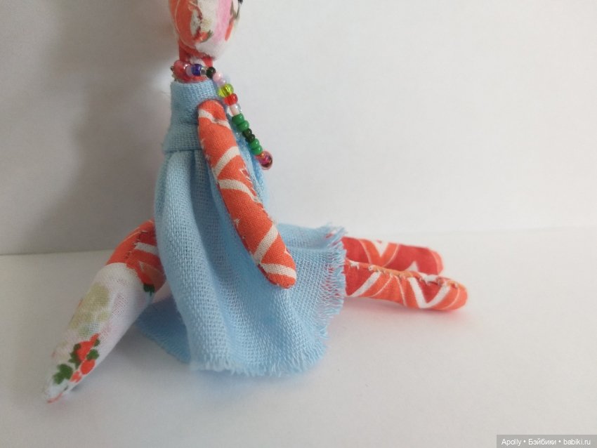 Лисичка Берта — Текстильные игрушки и примитивы: кофейные (фото 7)