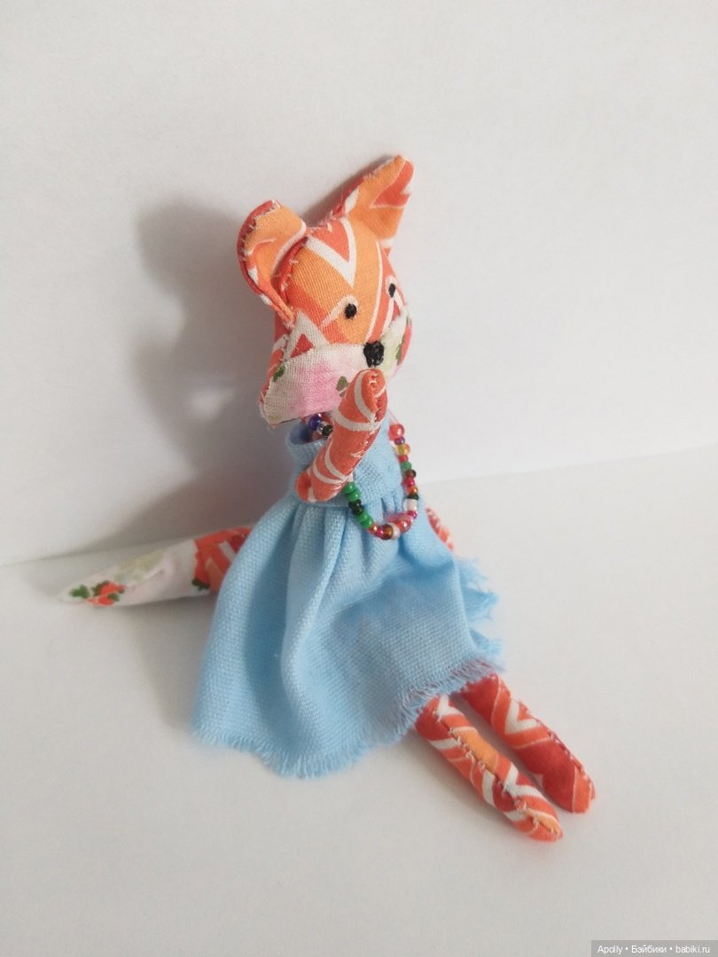 Лисичка Берта — Текстильные игрушки и примитивы: кофейные