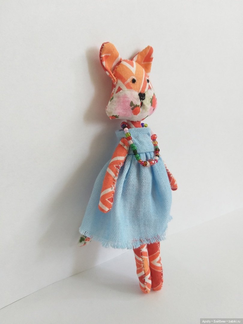 Лисичка Берта — Текстильные игрушки и примитивы: кофейные (фото 9)