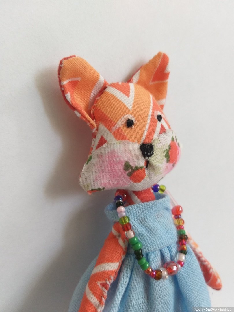 Лисичка Берта — Текстильные игрушки и примитивы: кофейные (фото 4)