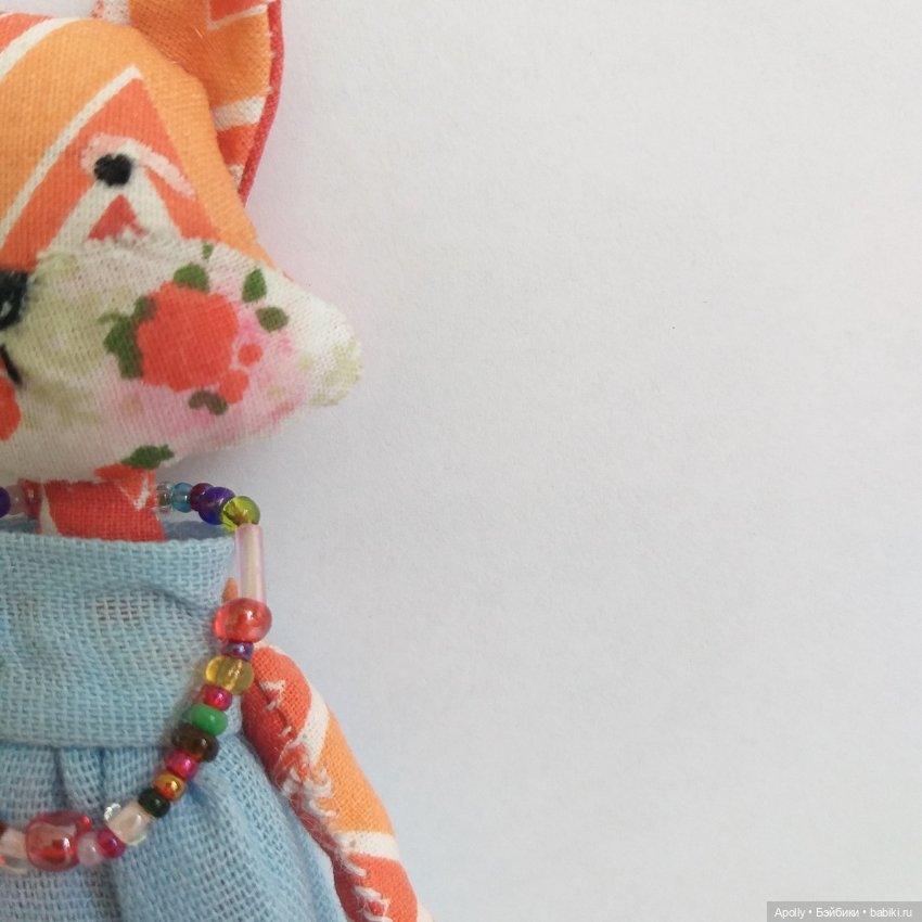 Лисичка Берта — Текстильные игрушки и примитивы: кофейные (фото 6)