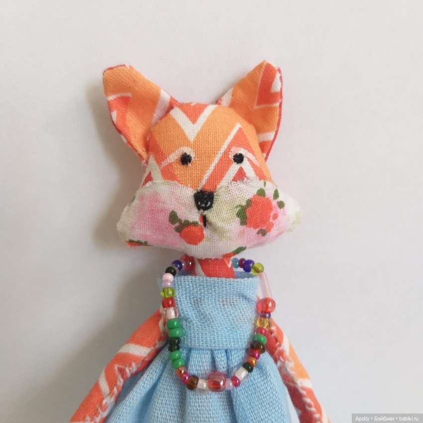 Лисичка Берта — Текстильные игрушки и примитивы: кофейные (фото 10)