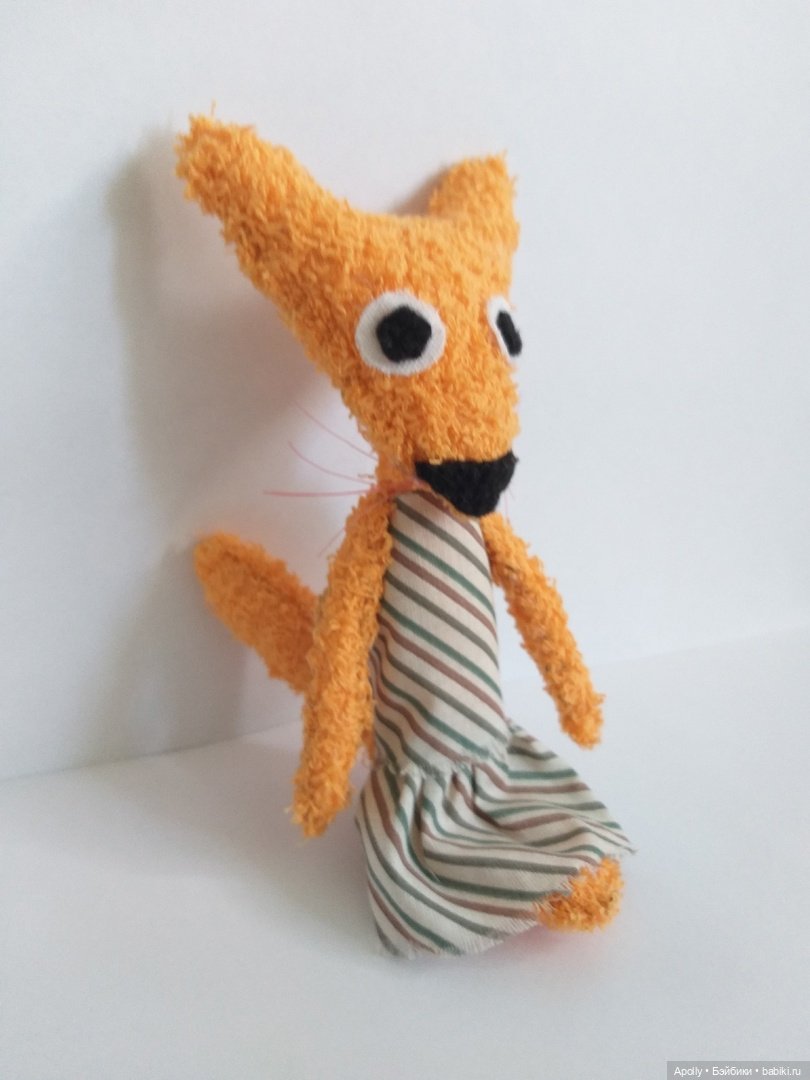 Удивлённая лиса — Текстильные игрушки и примитивы: кофейные