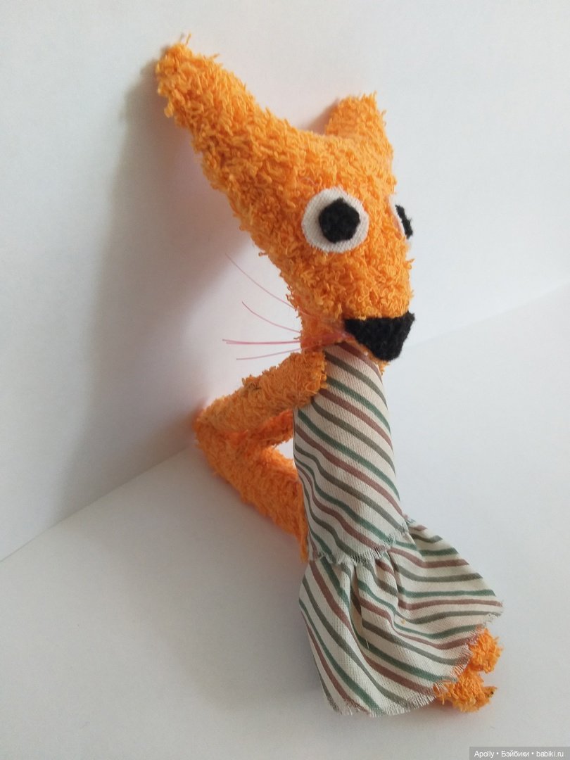 Удивлённая лиса — Текстильные игрушки и примитивы: кофейные
