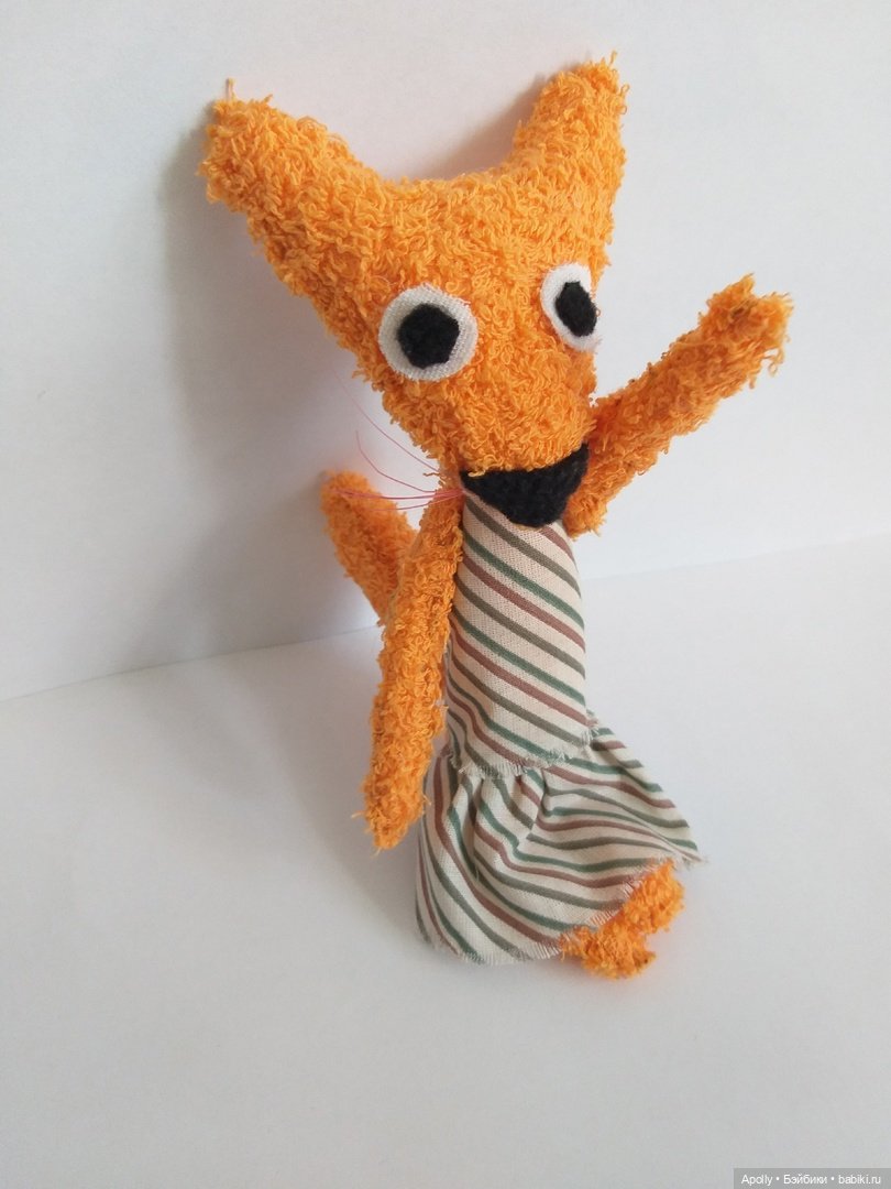 Удивлённая лиса — Текстильные игрушки и примитивы: кофейные