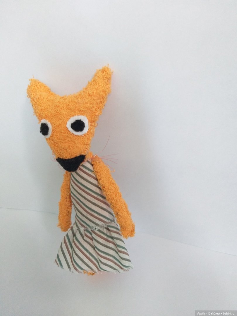 Удивлённая лиса — Текстильные игрушки и примитивы: кофейные