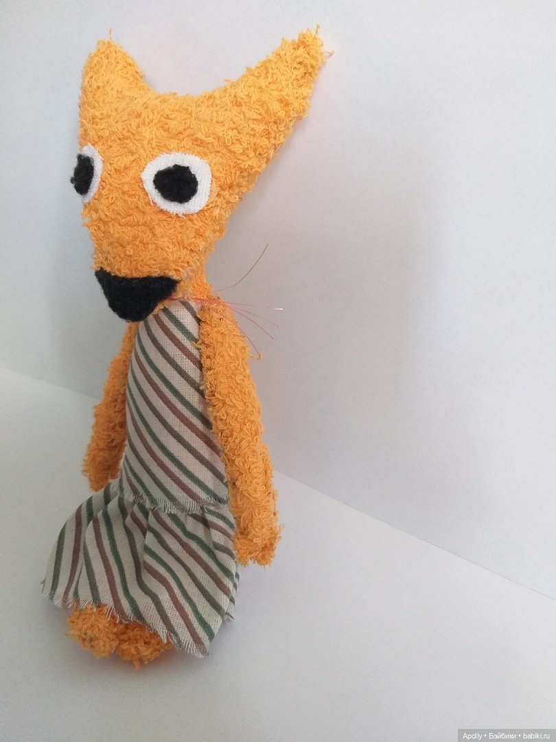 Удивлённая лиса — Текстильные игрушки и примитивы: кофейные