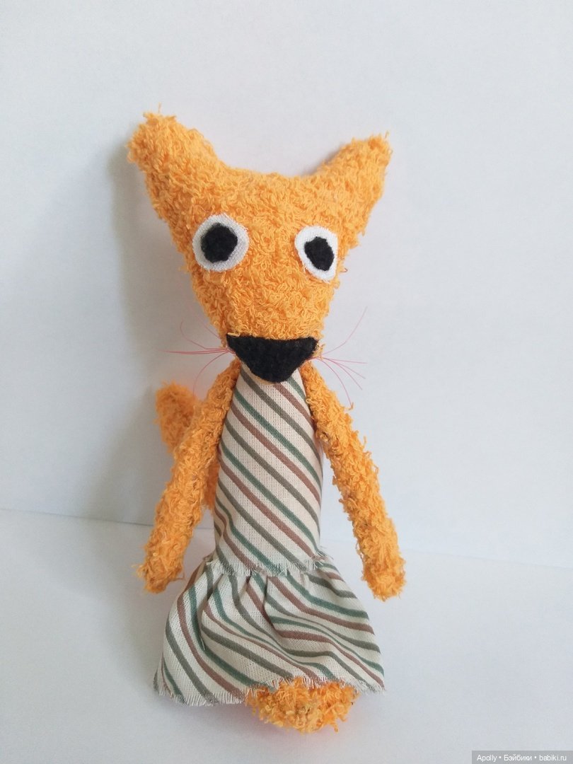 Удивлённая лиса — Текстильные игрушки и примитивы: кофейные