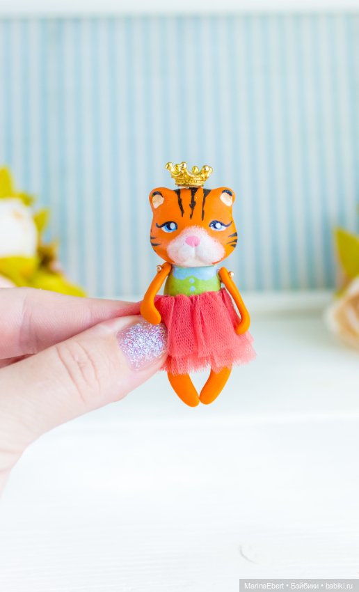 Тигренок Лизи — Авторские миниатюрные куклы: лепка (фото 8)
