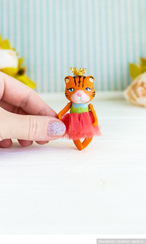 Тигренок Лизи — Авторские миниатюрные куклы: лепка (фото 7)