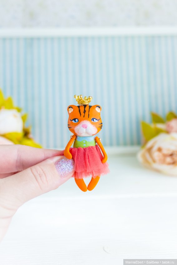 Тигренок Лизи — Авторские миниатюрные куклы: лепка (фото 5)