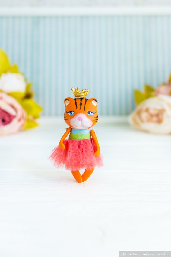 Тигренок Лизи — Авторские миниатюрные куклы: лепка
