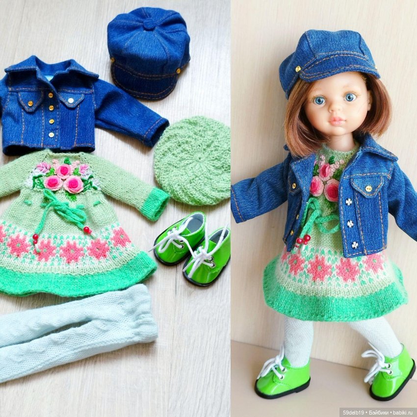 Платье с объемной бразильской вышивкой для кукол Паола Рейна