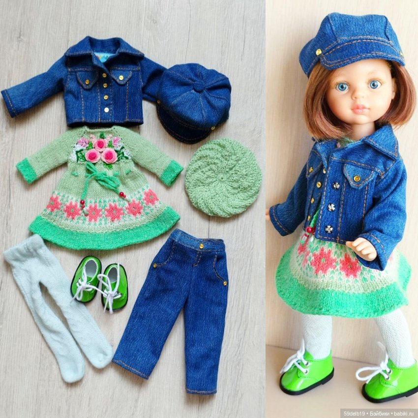 Платье с объемной бразильской вышивкой для кукол Паола Рейна