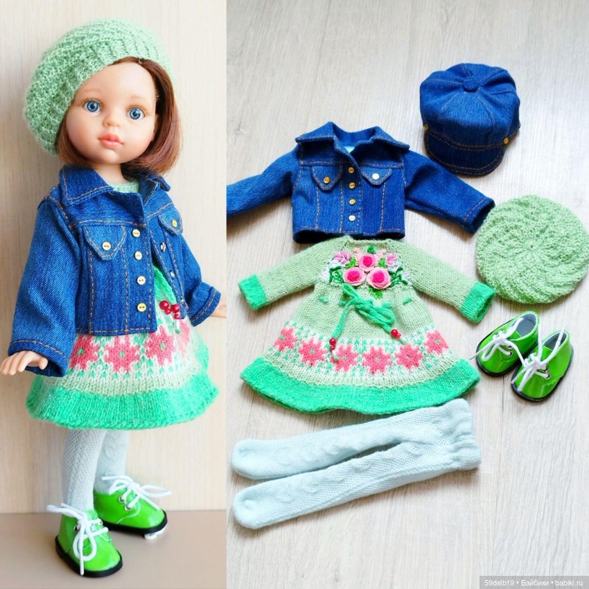 Платье с объемной бразильской вышивкой для кукол Паола Рейна