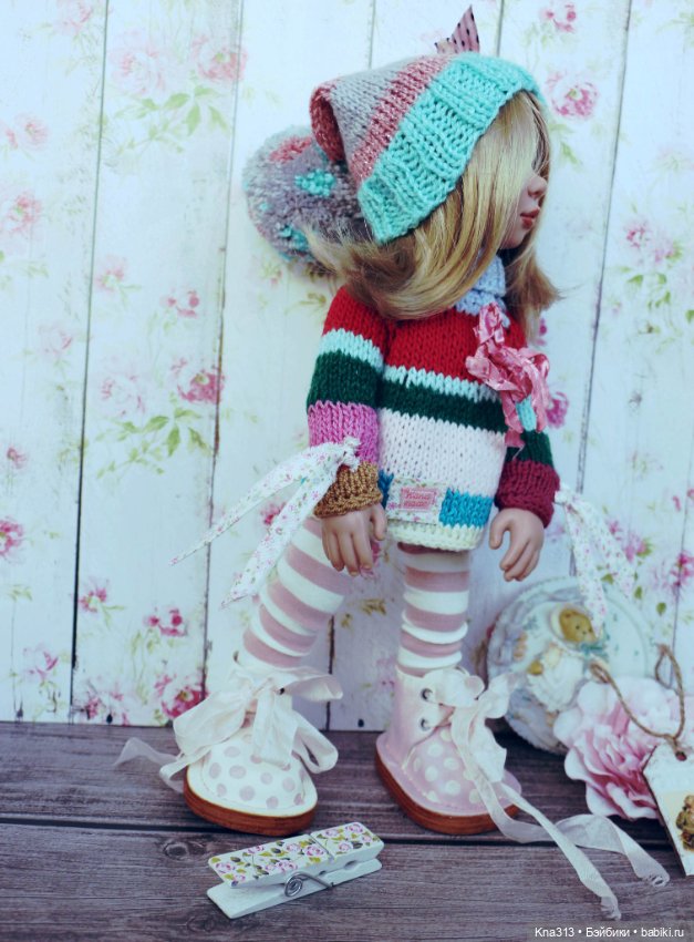 Полосатая коллекция — Одежда и обувь для кукол своими руками: фото (фото 4)