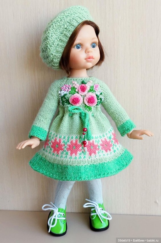 Платье с объемной бразильской вышивкой для кукол Паола Рейна (фото 4)