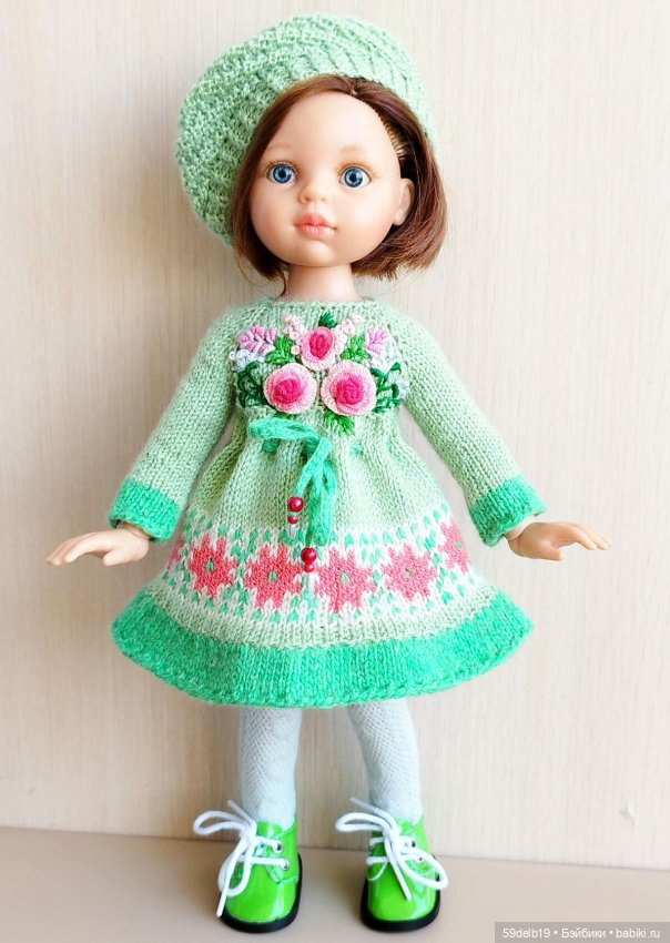 Платье с объемной бразильской вышивкой для кукол Паола Рейна (фото 5)
